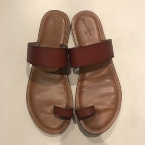 Brown Leather Sandals Size 8
